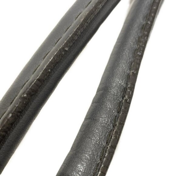 Auth FURLA - Dark Gray Leather Tote Bag - Picture 9 of 12